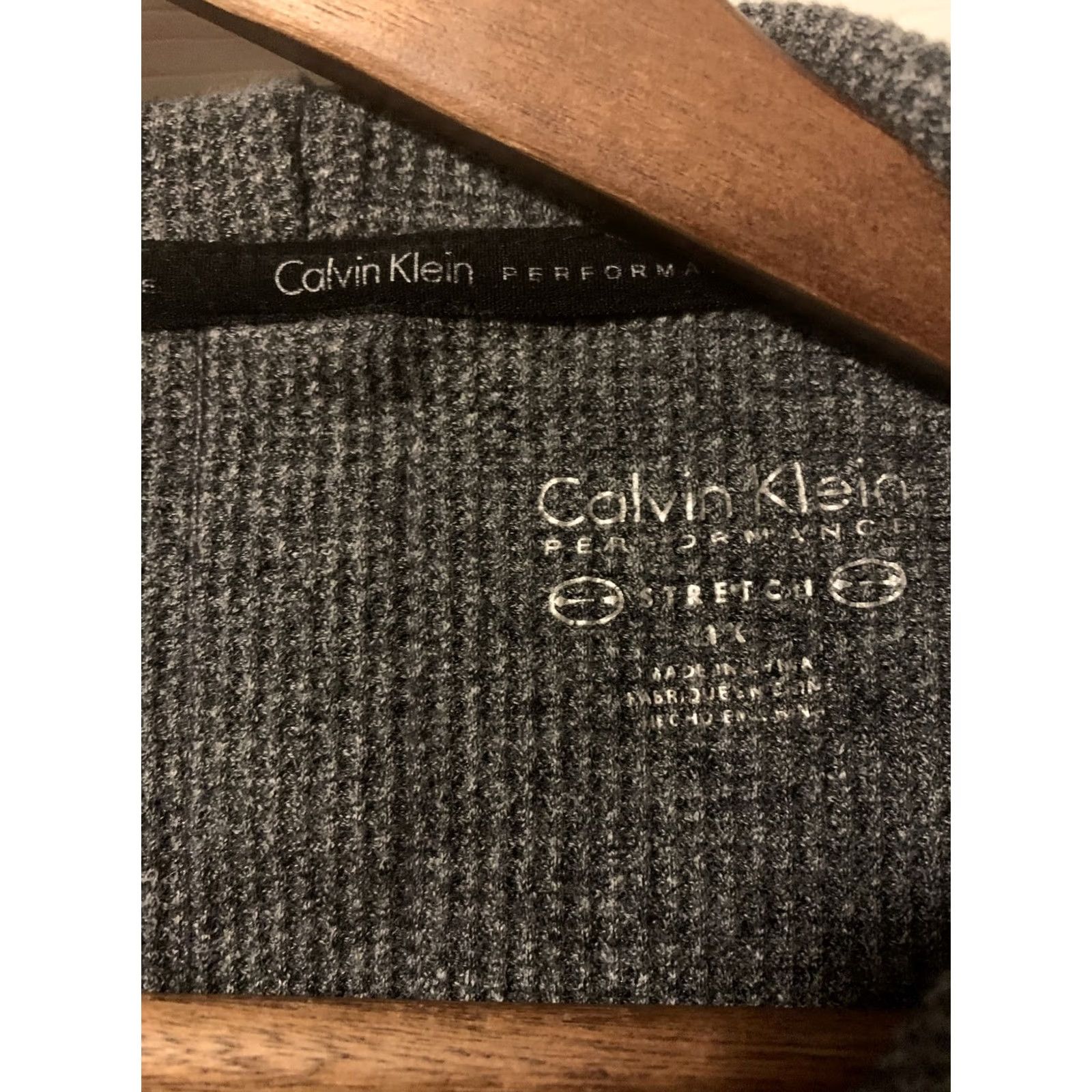 Calvin Klein Calvin Klein Gray Knit Hooded Full Zip Jacket Womens 1X Plus Long Sleeve CK Performance Activewear Hoodie Coat Size XL / US 12-14 / IT 48-50 - 4 Thumbnail