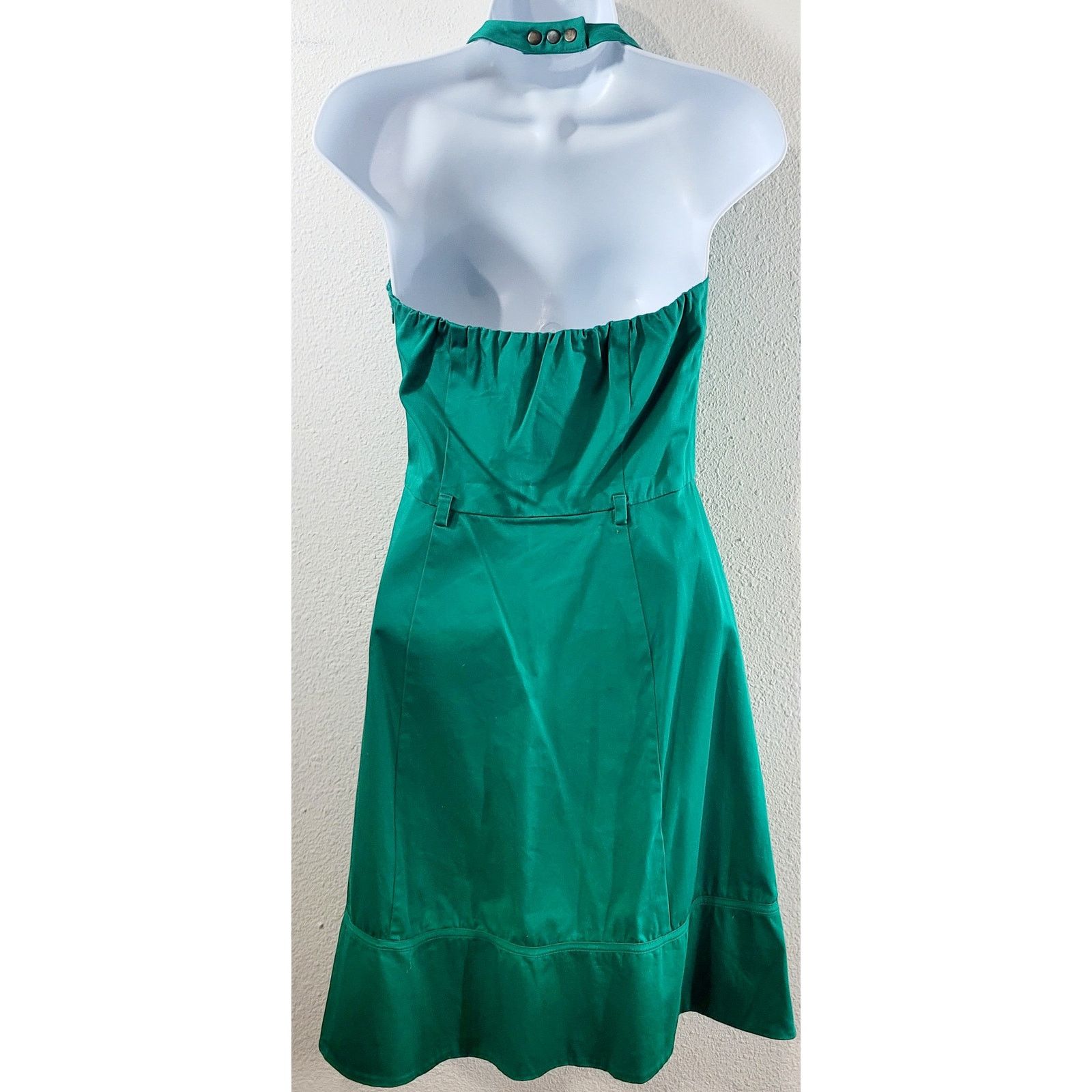 Calvin Klein Calvin Klein Green Halter A Line Midi Dress 2 Lightweight Size XS / US 0-2 / IT 36-38 - 2 Thumbnail