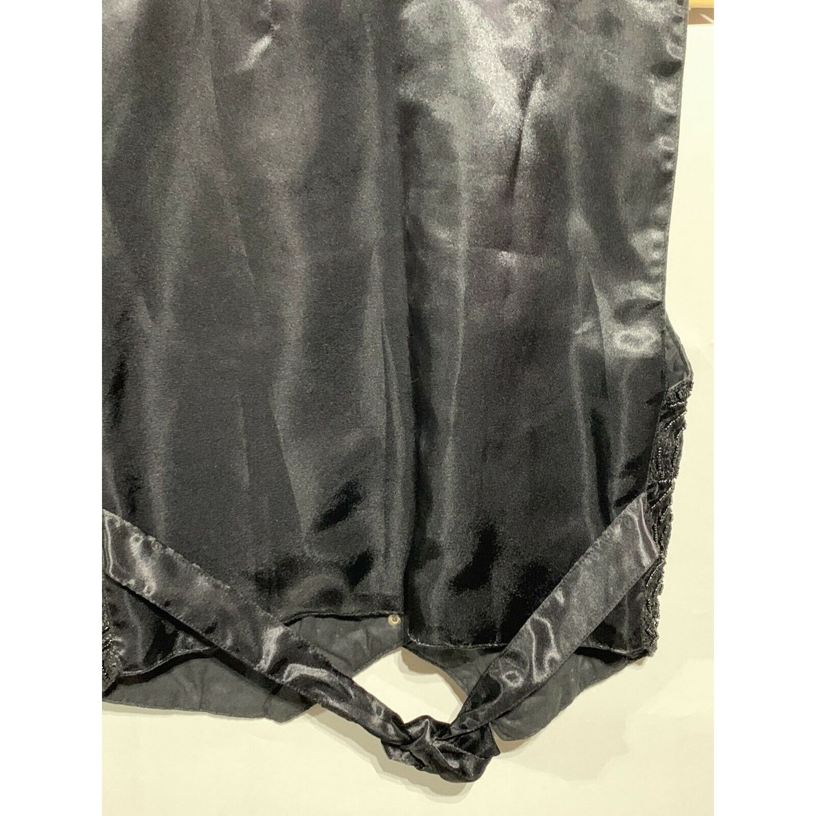 Handmade Black Handmade Beaded vintage Lace Snap vest Small 1980-1990 Size S / US 4 / IT 40 - 6 Thumbnail