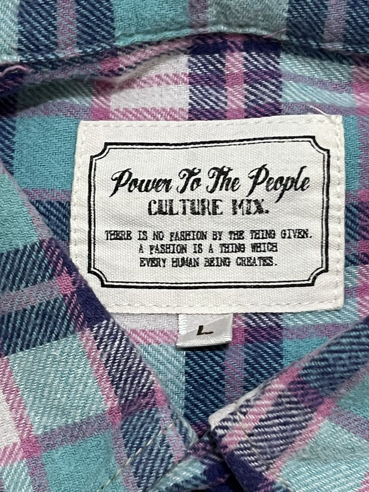 Other Power To The People Patchwork Plaid Shirt L (Fits M) Size US M / EU 48-50 / 2 - 5 Thumbnail