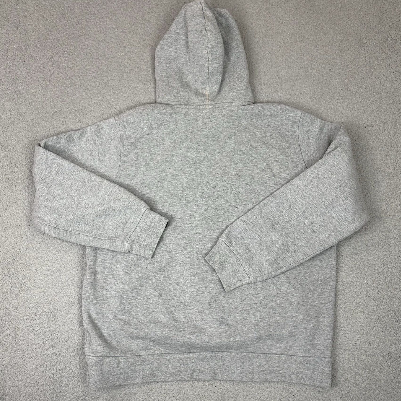 Nike VINTAGE Nike Sweater Mens XL Gray Big Swoosh Outdoors Hoodie Sweatshirt Distressed Faded Size US XL / EU 56 / 4 - 5 Thumbnail