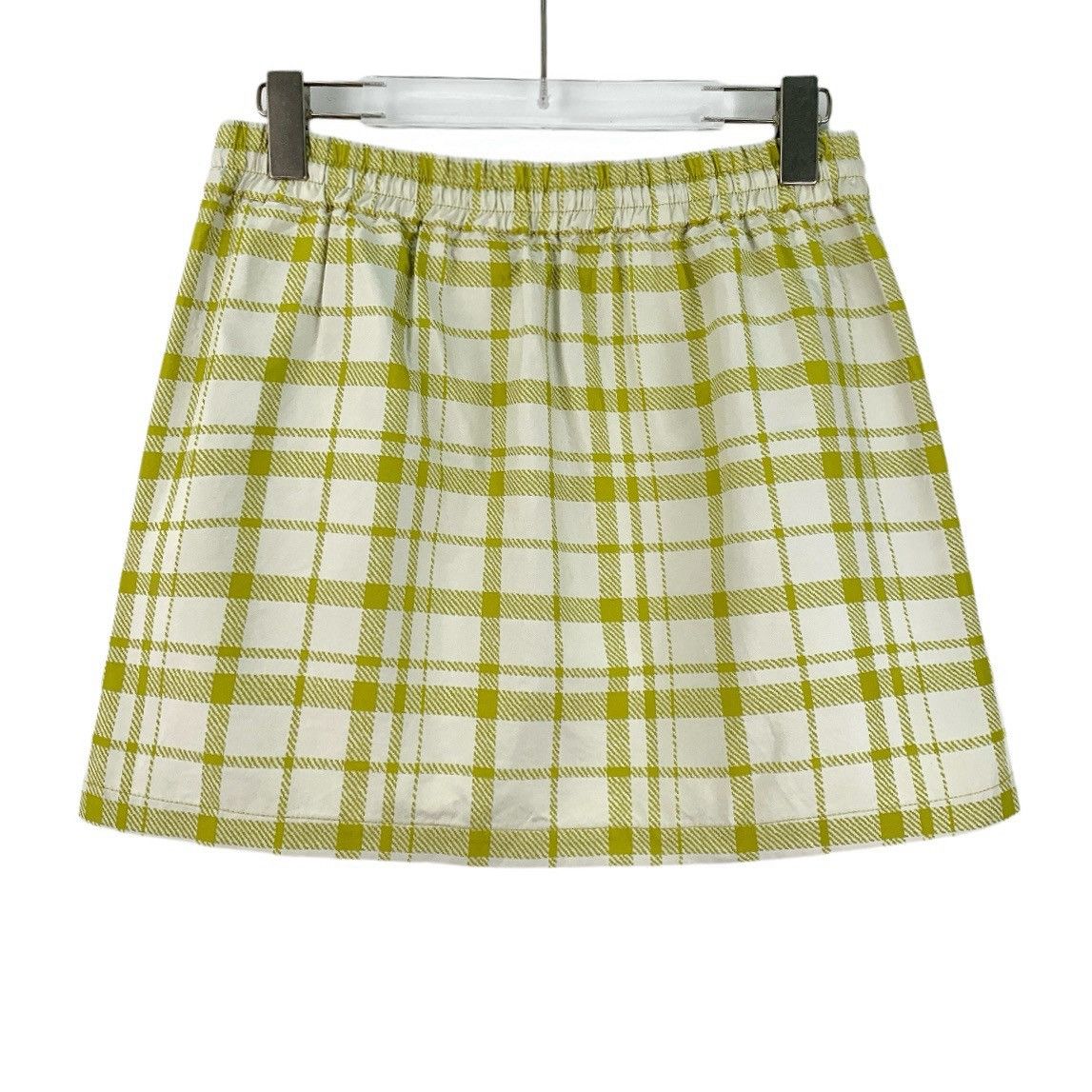 Dior Dior Color-blocked Plaid Drawstring Casual Mini Skirt K26WX Size 24" / US 00 / IT 34 - 2 Thumbnail