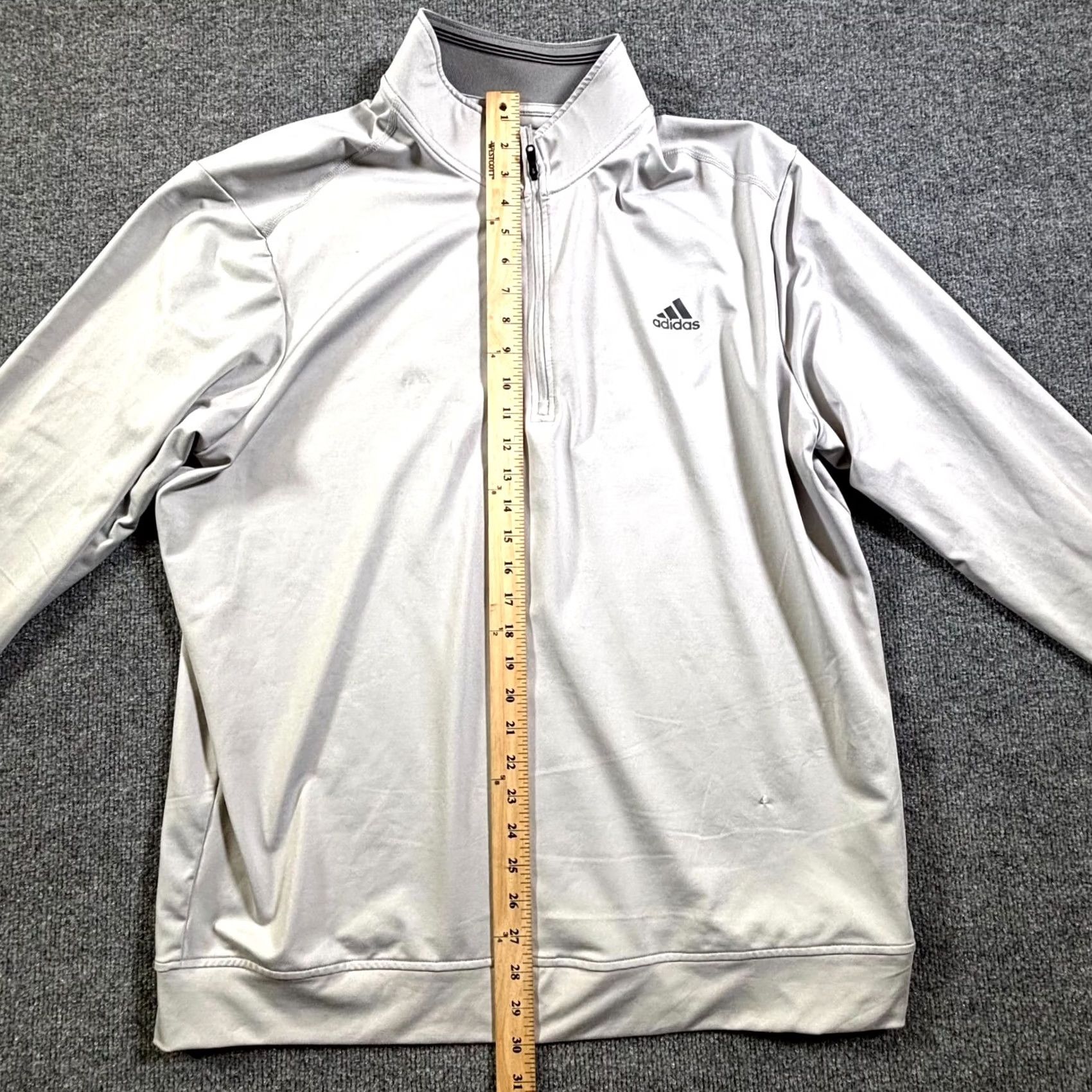 Adidas Adidas Golf Shirt Men’s XL Gray Polyester Performance Quarter Zip Running Sports Shirt Size US XL / EU 56 / 4 - 7 Thumbnail