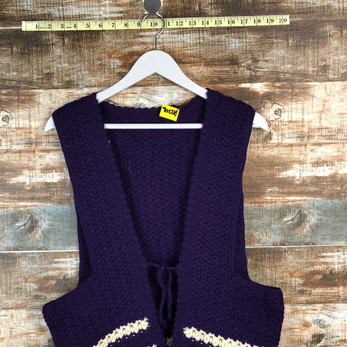 Homespun Knitwear × Japanese Brand × Vintage Japanese Brand Dark Purple Knitwear Vest #A2249 Size M / US 6-8 / IT 42-44 - 2 Thumbnail