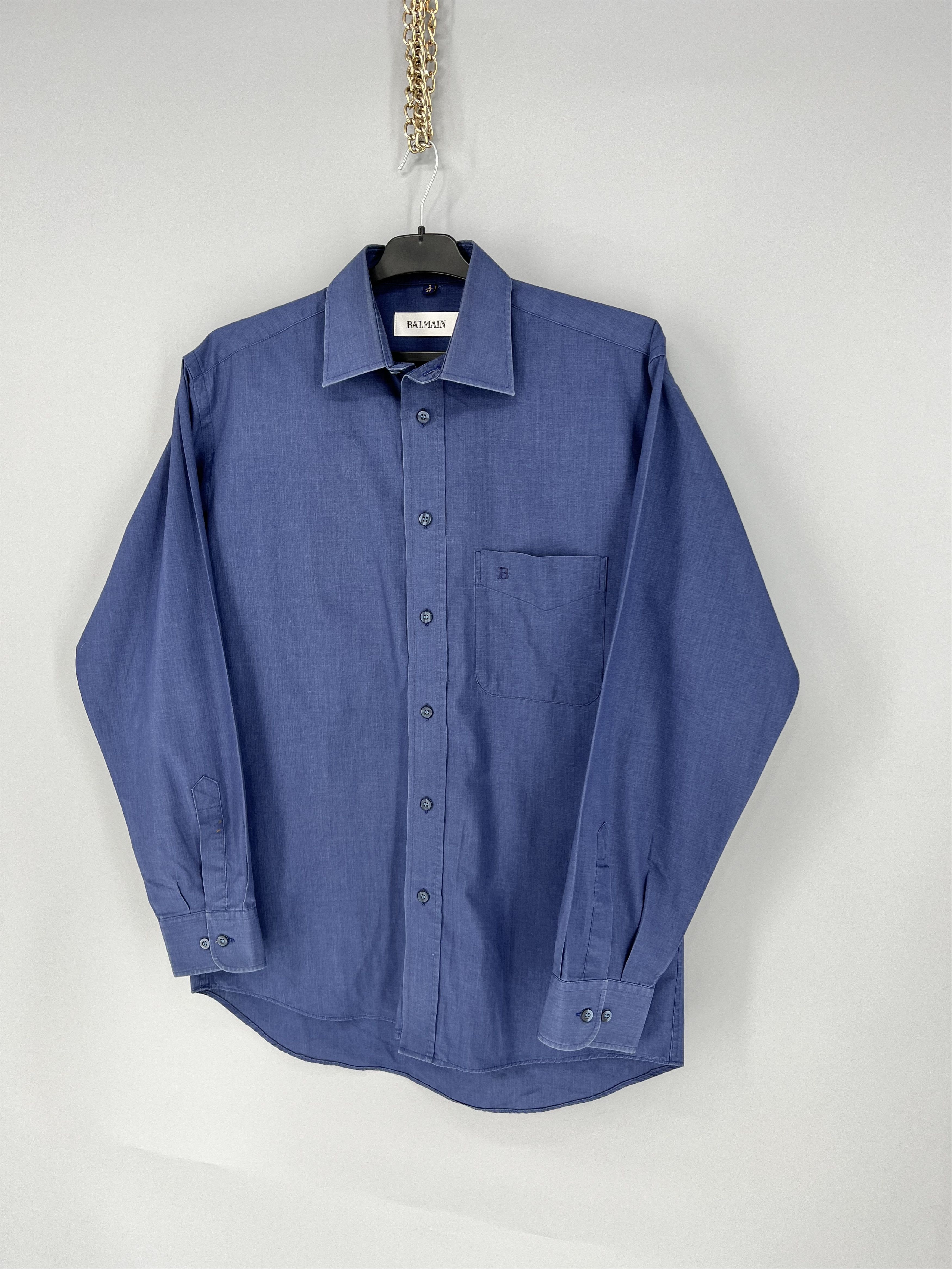 Balmain Vintage 90s Balmain Homme Retro Shirt Button Italy Size US S / EU 44-46 / 1 - 3 Thumbnail