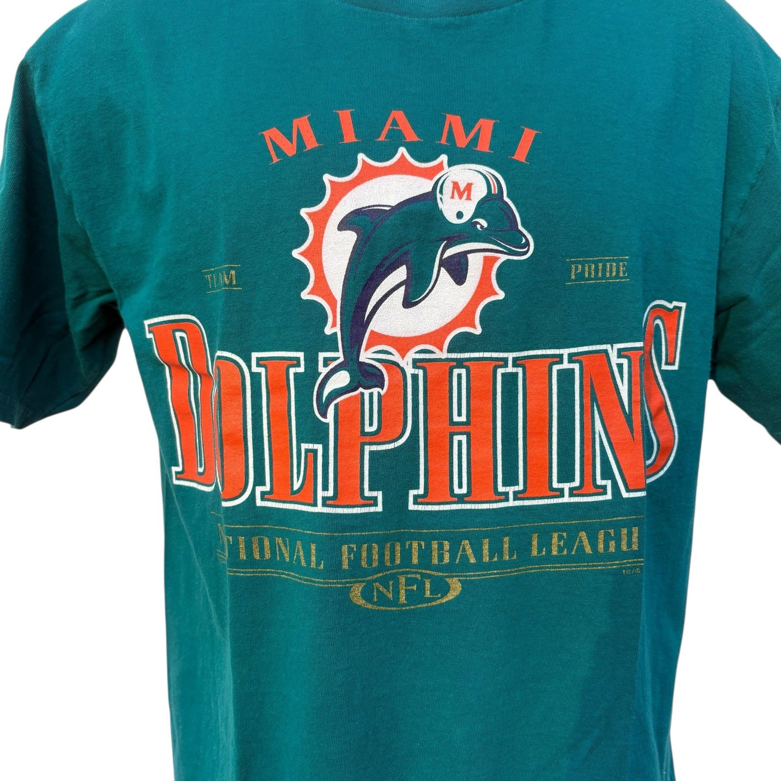 Lee VTG 90s Lee Sport NFL Miami Dolphins T Shirt Teal Sz L Size US L / EU 52-54 / 3 - 2 Thumbnail