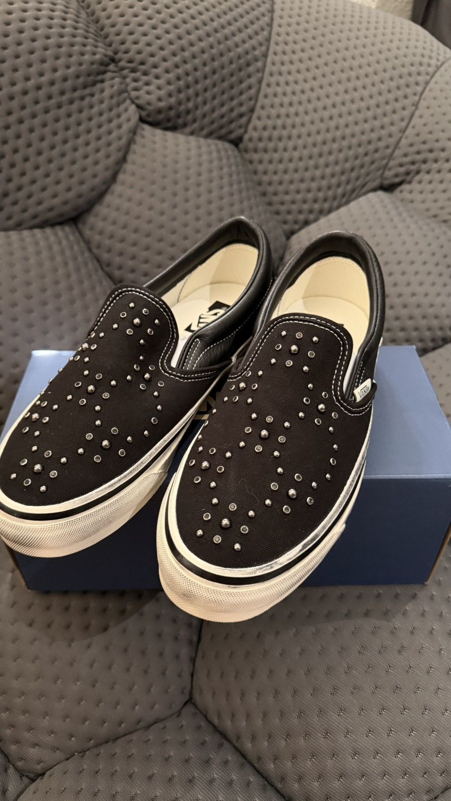Vans Vans pearlized black slip ons Size US 8.5 / EU 41-42 - 1 Thumbnail