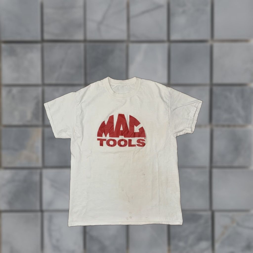 Vintage Mac Tools Spell Out T-Shirt White Large Mens 20x27 Regular L Size US L / EU 52-54 / 3 - 1 Thumbnail