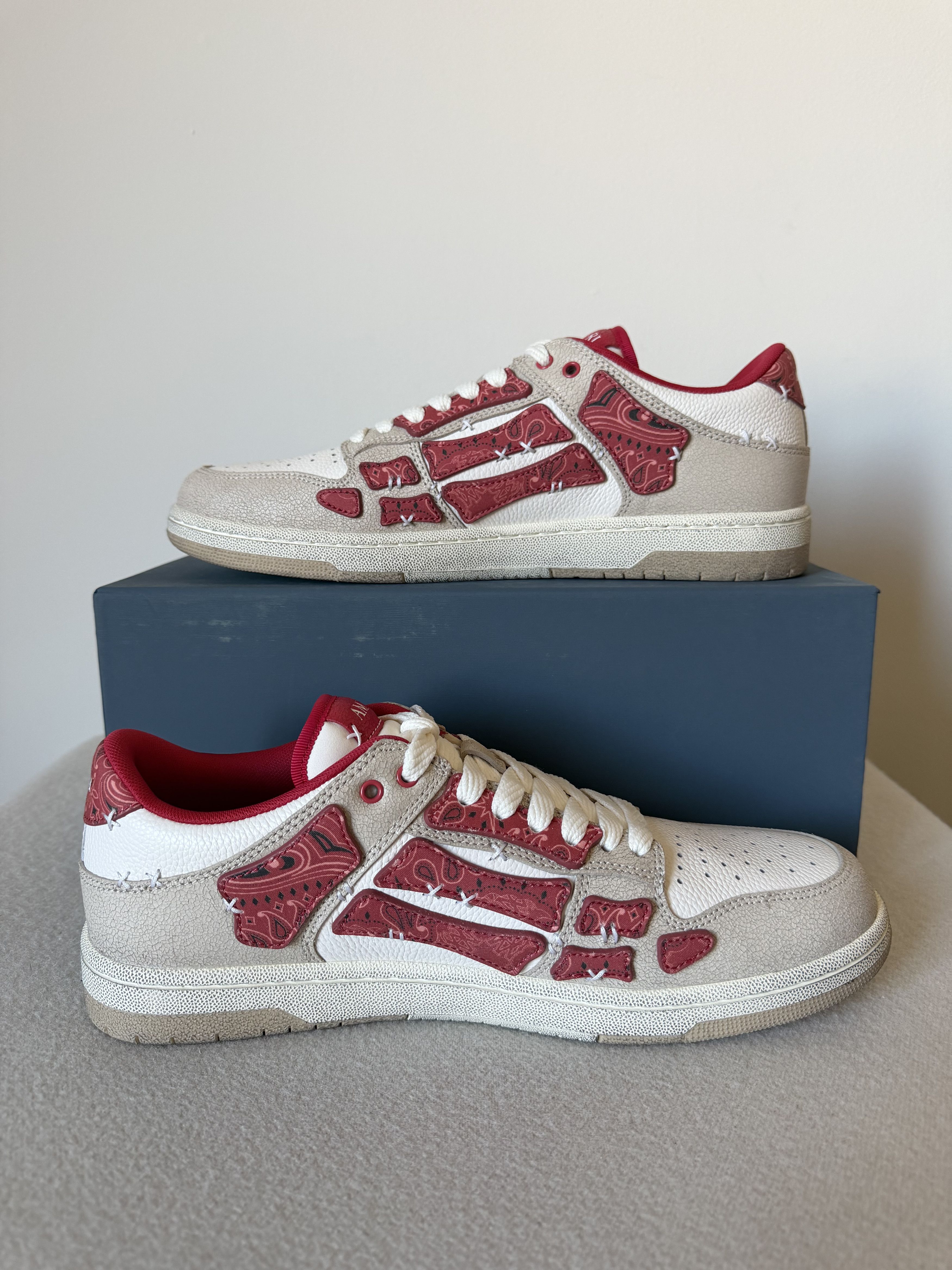 Amiri Amiri Skel Top Low Sneakers in Varsity Red Bandana Size US 13 / EU 46 - 3 Thumbnail