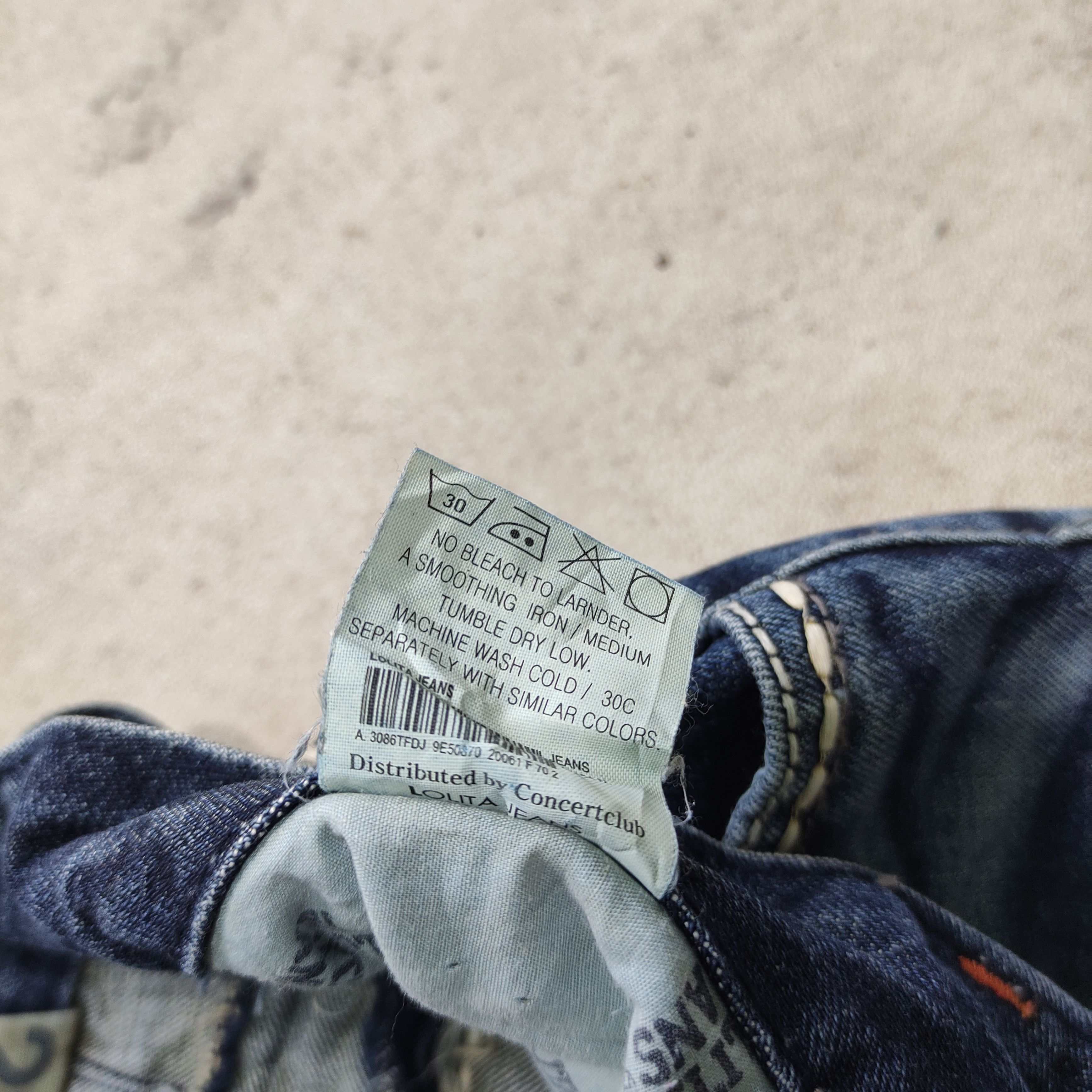 If Six Was Nine Lolita Jeans Mud Wash Japanese Brand 2000s Size US 30 / EU 46 - 10 Thumbnail