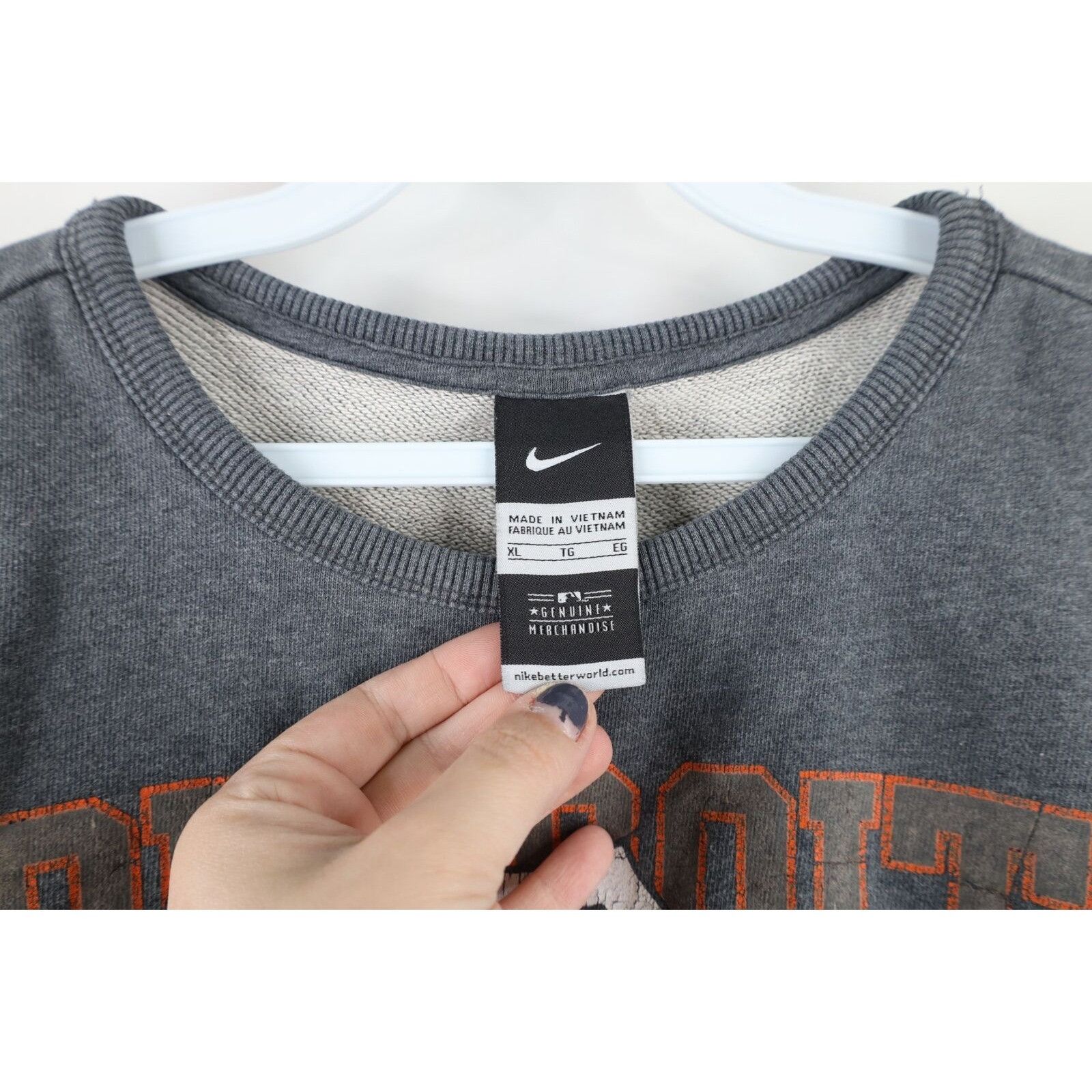 Nike Nike Mini Swoosh Old English D Detroit Tigers Sweatshirt Size XL / US 12-14 / IT 48-50 - 5 Thumbnail