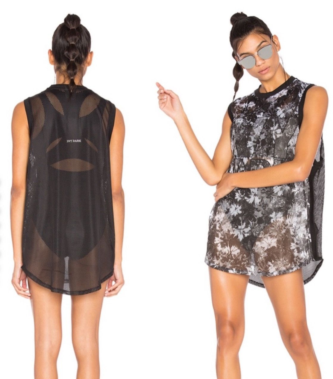 Ivy Park Floral Mesh Basketball Tank Jersey, Streetwear Revolve Size M / US 6-8 / IT 42-44 - 2 Thumbnail