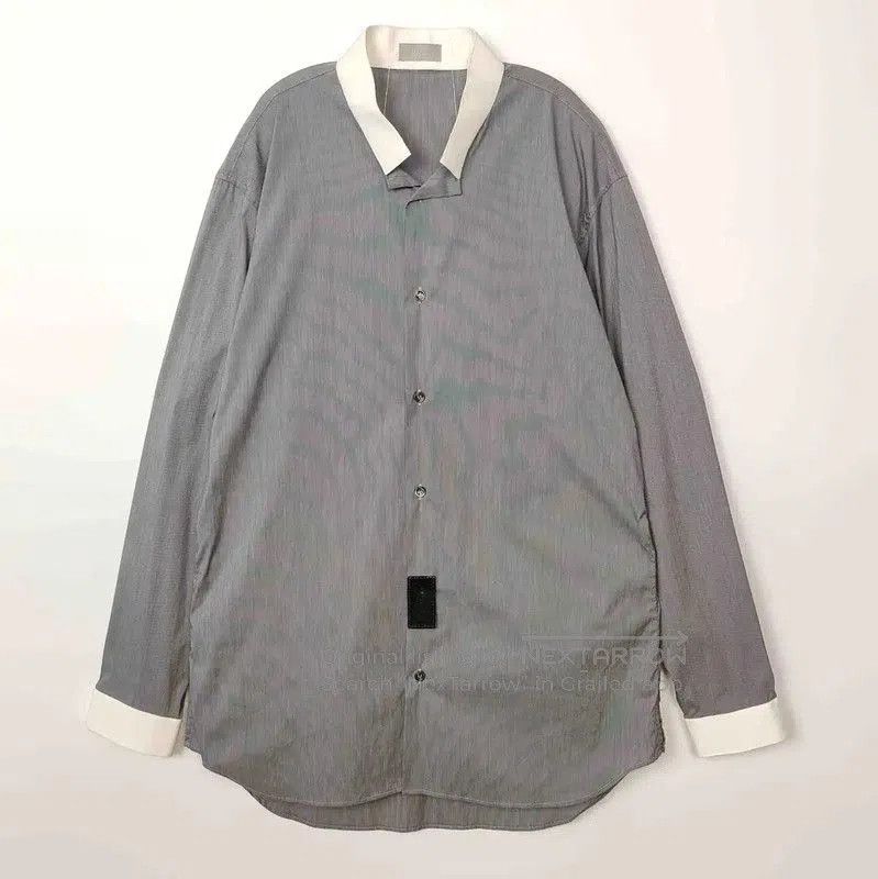 Dior Gray Cotton Long Sleeve Shirt for Men .