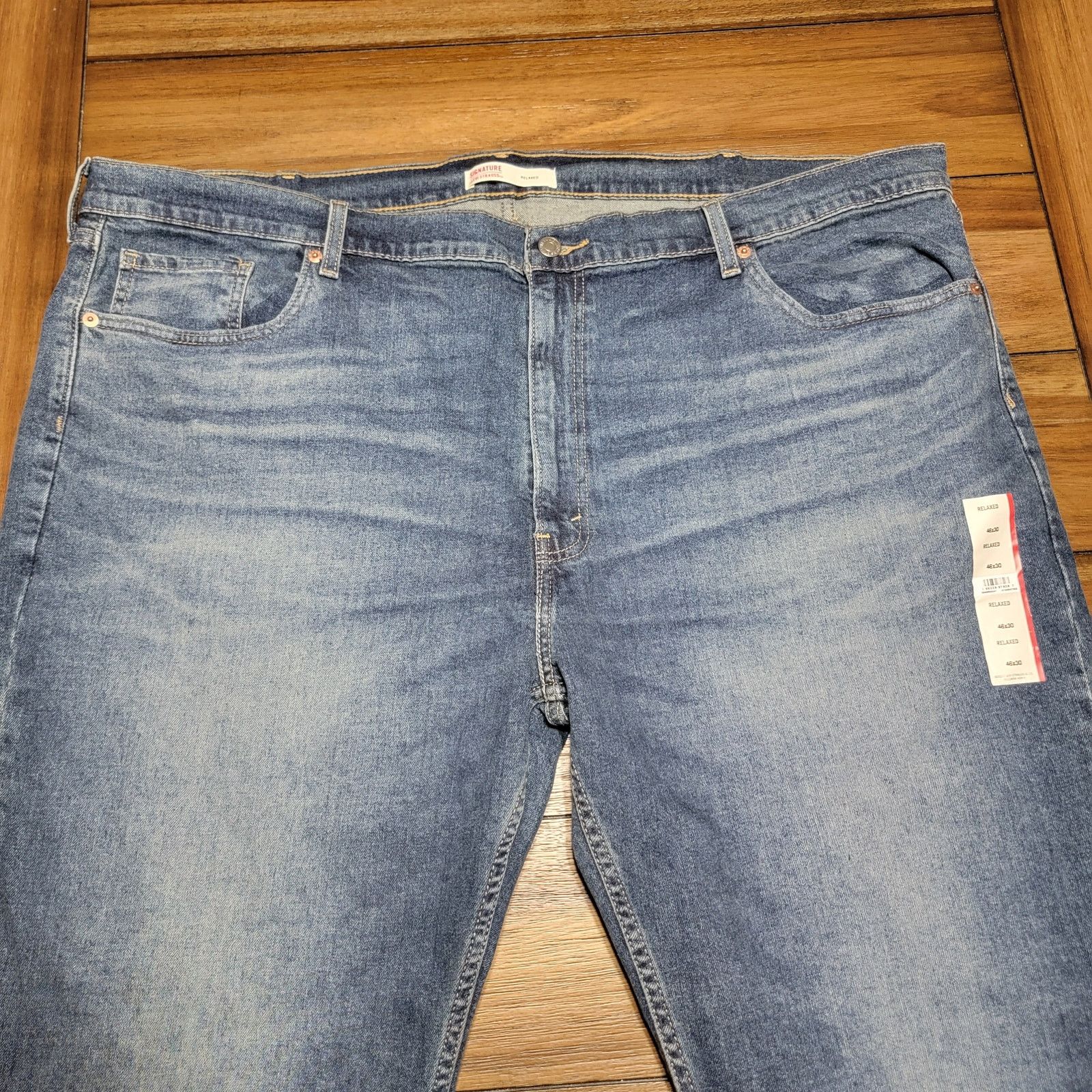 Levi's Levi Strauss Signature Relaxed Dark Wash Jeans - 46 X 30 NWT Size US 44 / EU 60 - 2 Thumbnail