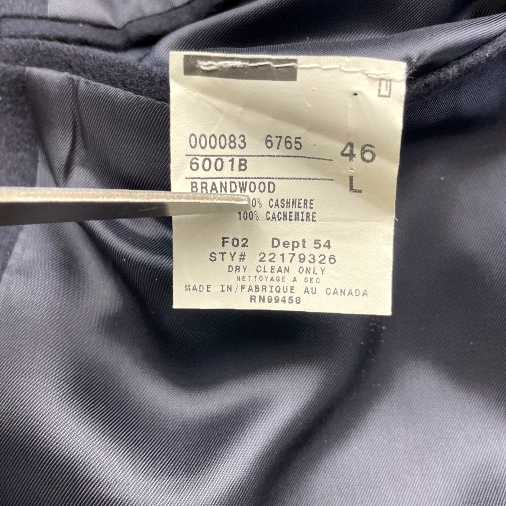 Brooks Brothers Brooks Brothers x Loro Piana Mens Blazer 3-Button Navy Blue 100% Cashmere 46 Long Regular Fit Mens Womens Womens Size 46R - 7 Thumbnail