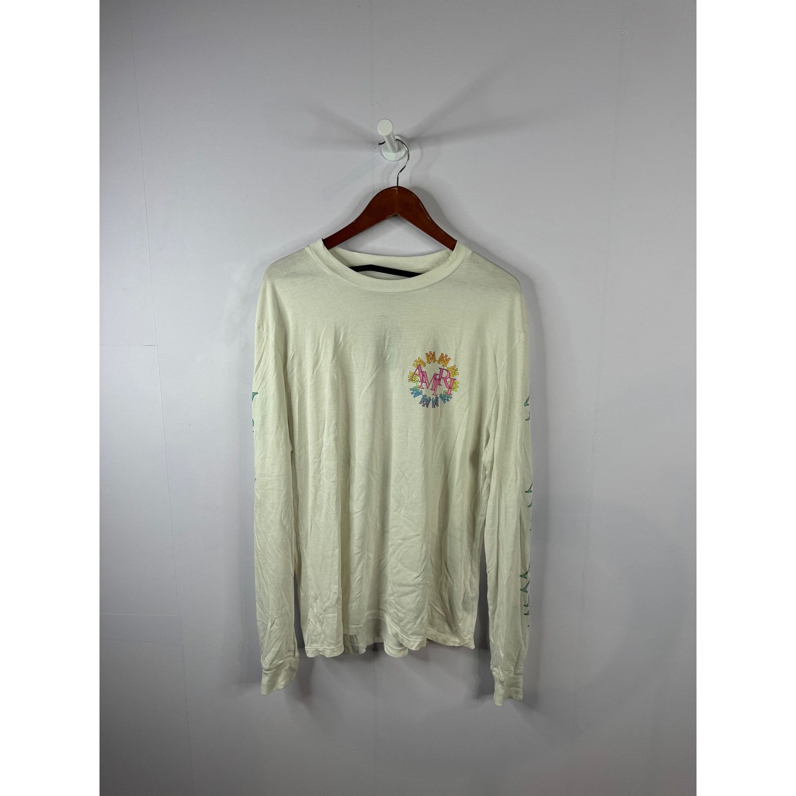 Amiri Amiri White Multi Color LS Used Medium Size US M / EU 48-50 / 2 - 2 Thumbnail