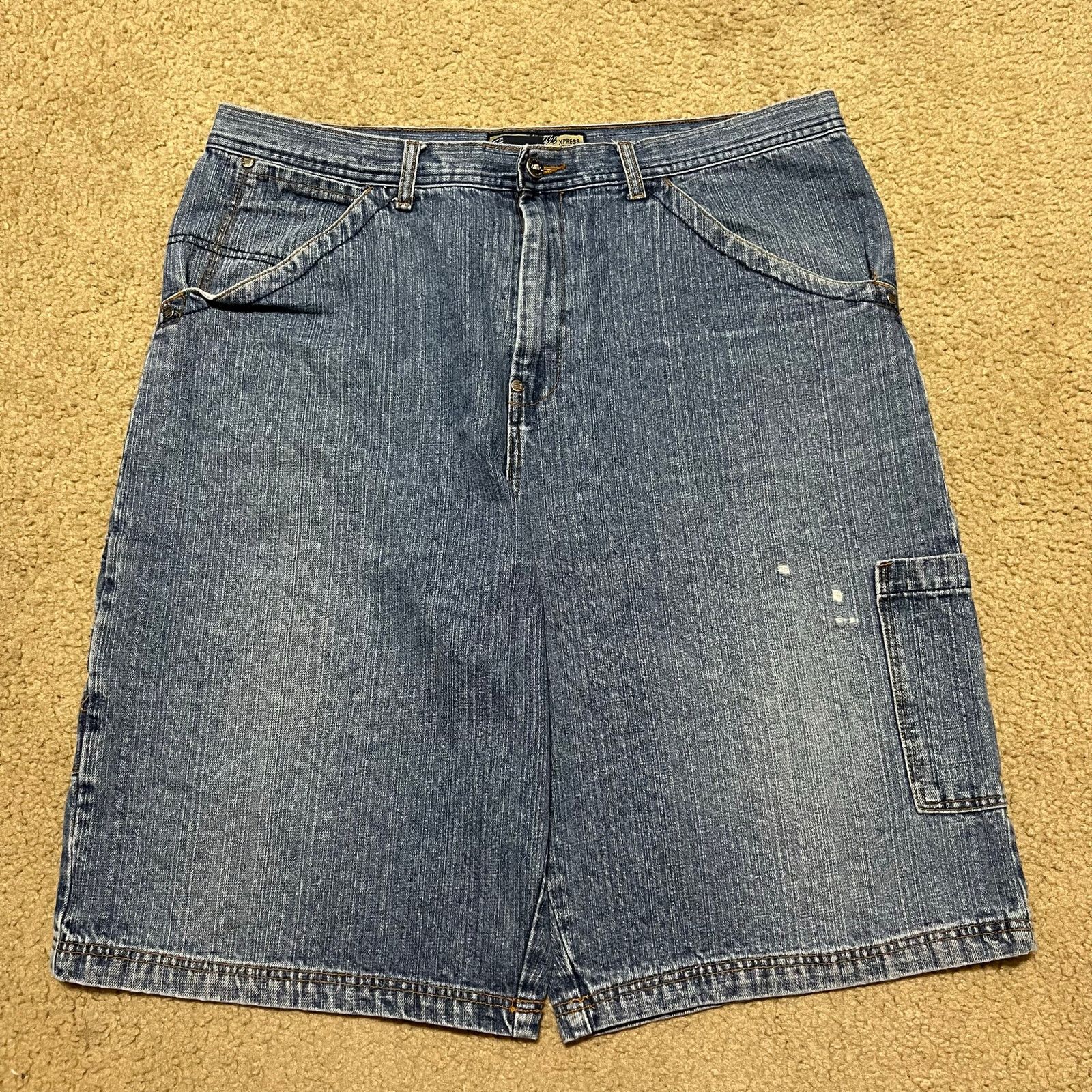 Other Y2K Brooklyn Xpress Baggy Skater Faded Embroidered Jorts 40W Size US 40 / EU 56 - 2 Thumbnail