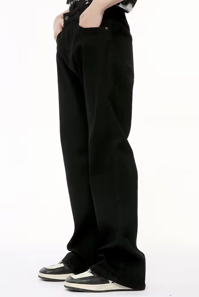 Jean × Vintage Casual straight black jeans pants Size US 34 / EU 50 - 6 Thumbnail