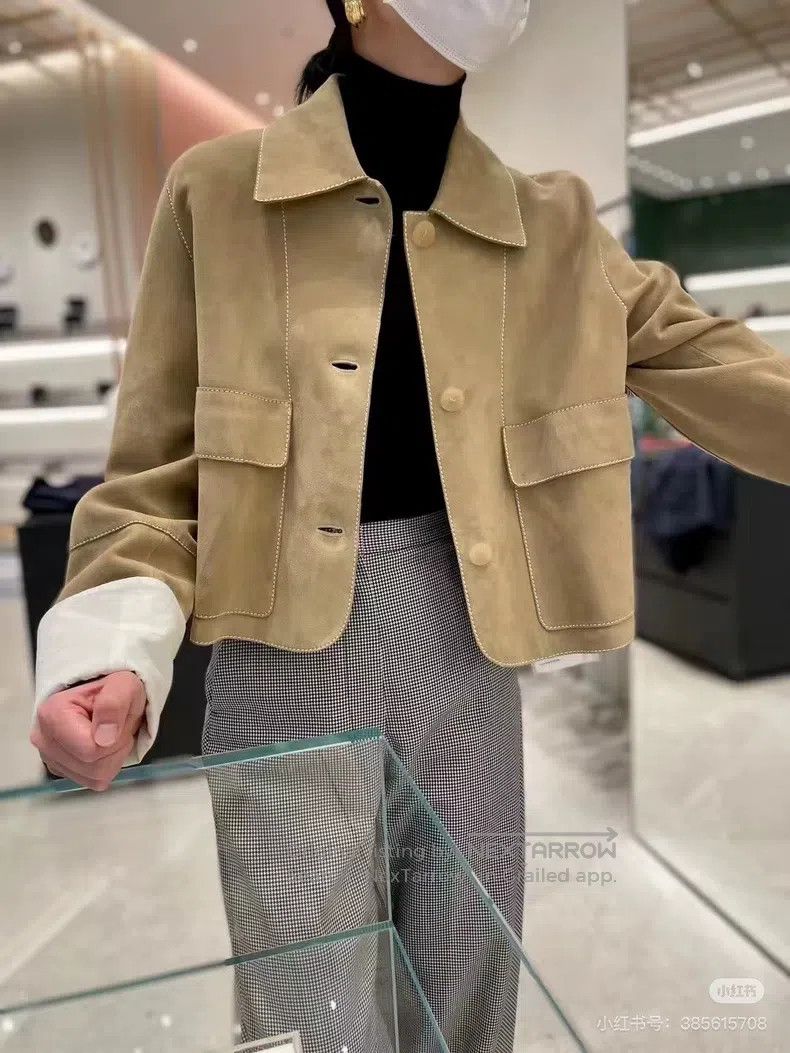 Loewe Loewe Camel Suede Short Leather Jacket Size XS / US 0-2 / IT 36-38 - 9 Thumbnail