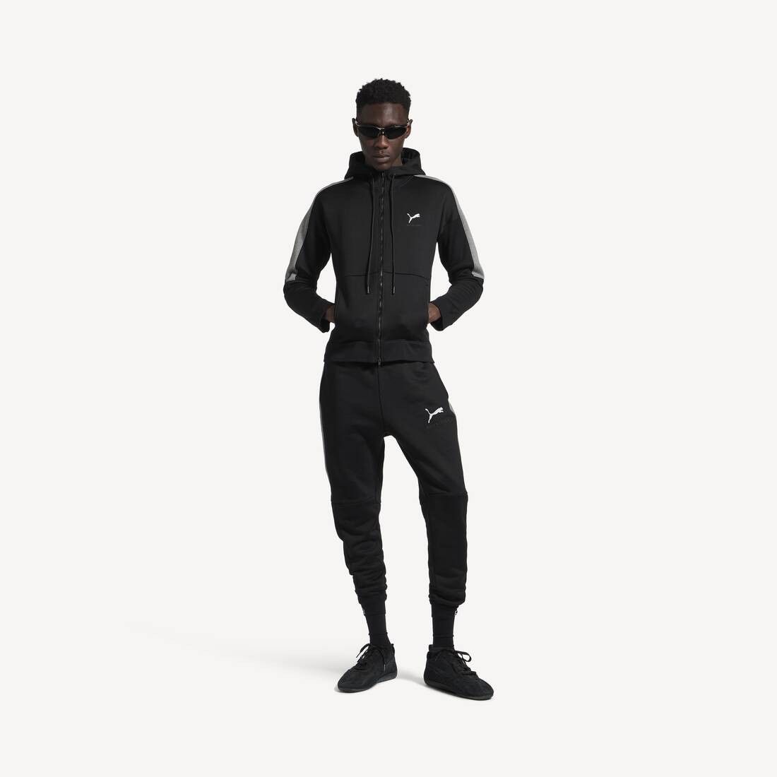 Balenciaga × Puma o1tr1nto0326 Fitted Tracksuit Pants in Black/Grey Size US 36 / EU 52 - 2 Thumbnail