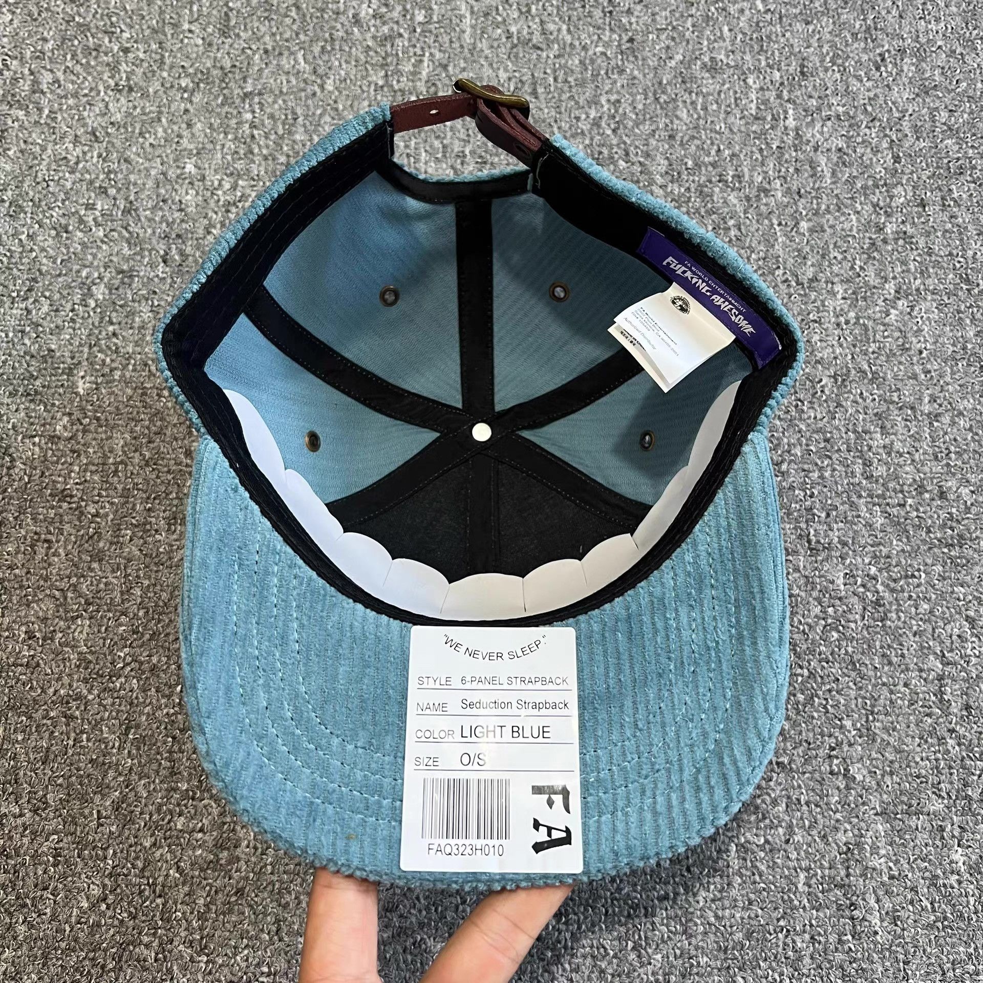 Fucking Awesome Fucking Awesome Corduroy Flat Brim Baseball Cap Q7 Size ONE SIZE - 5 Thumbnail