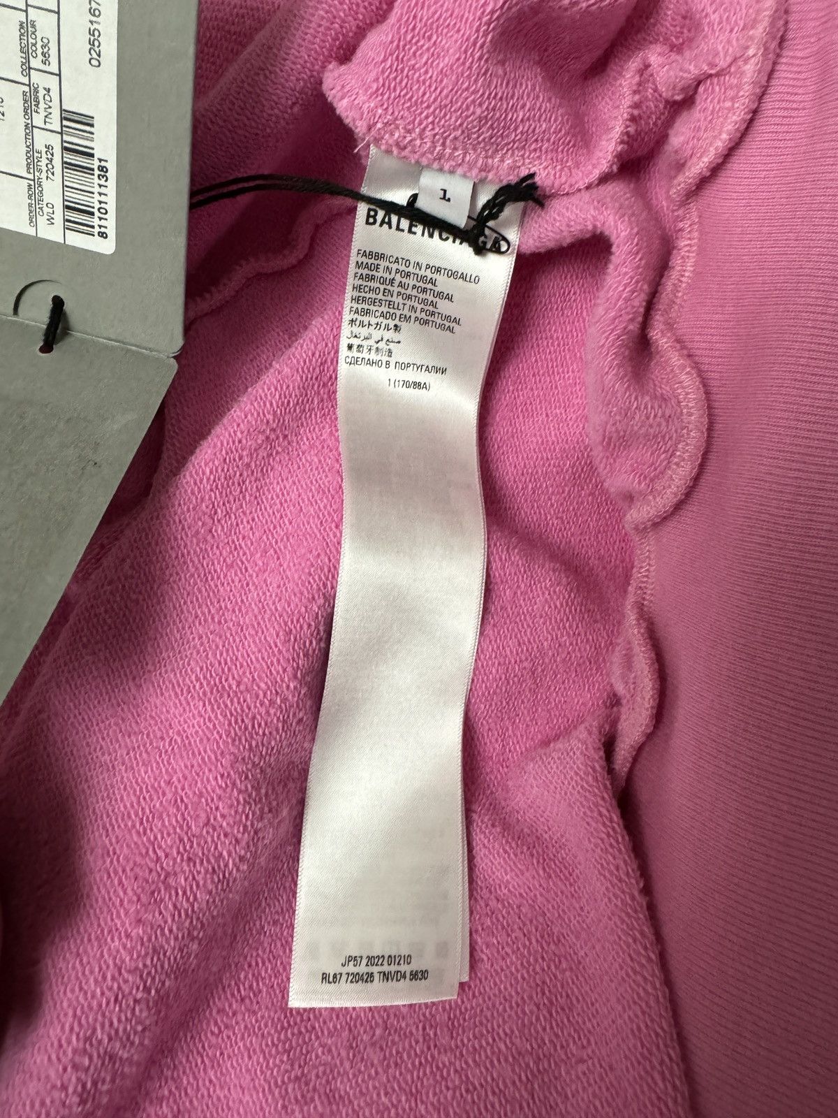 Balenciaga AW22 BALENCIAGA PINK polo hoodie Sz.1 Size US S / EU 44-46 / 1 - 7 Thumbnail