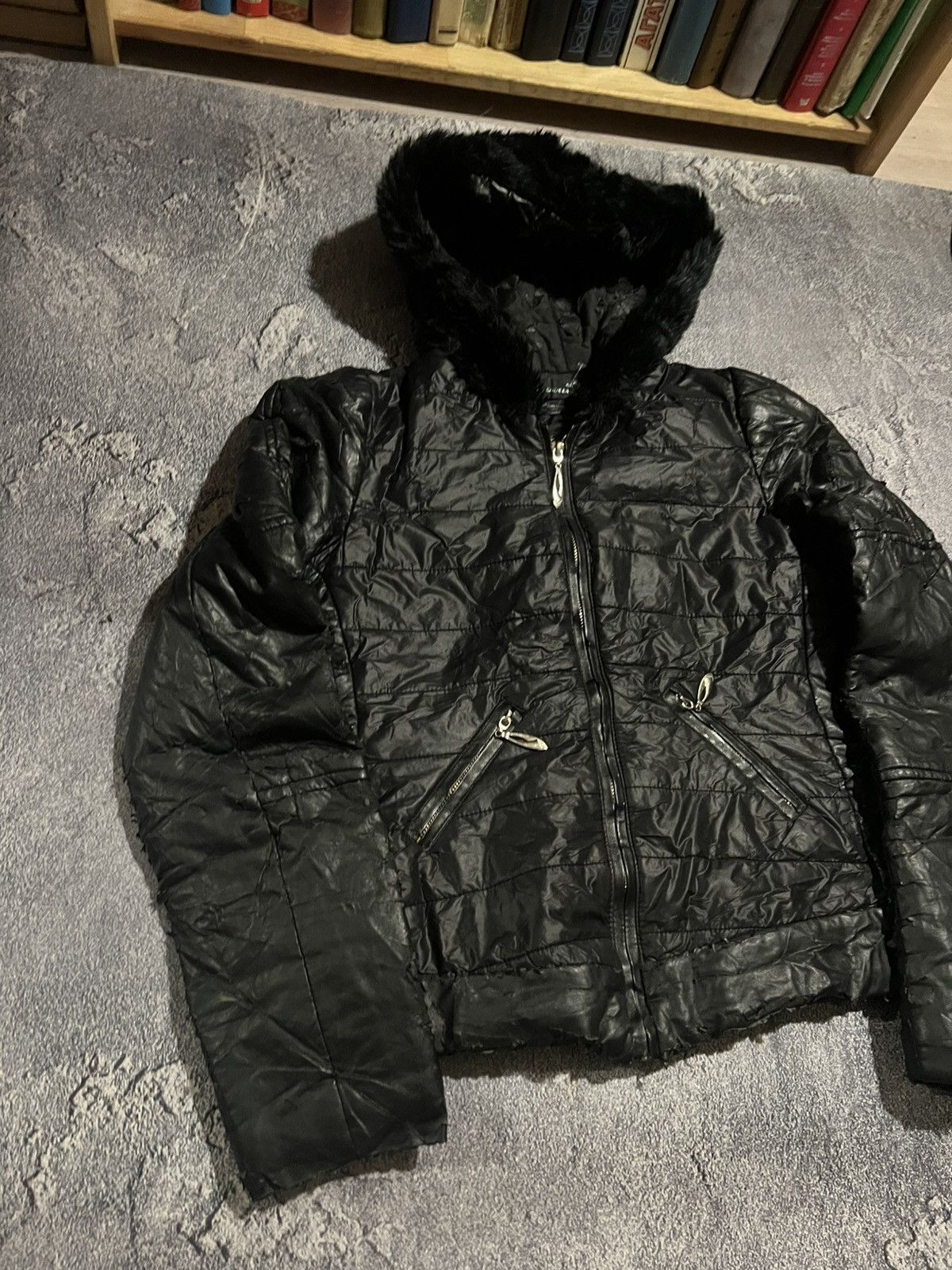 Vintage Designer Leather Jacket Faded / Distressed Number Nine Style Size US S / EU 44-46 / 1 - 2 Thumbnail