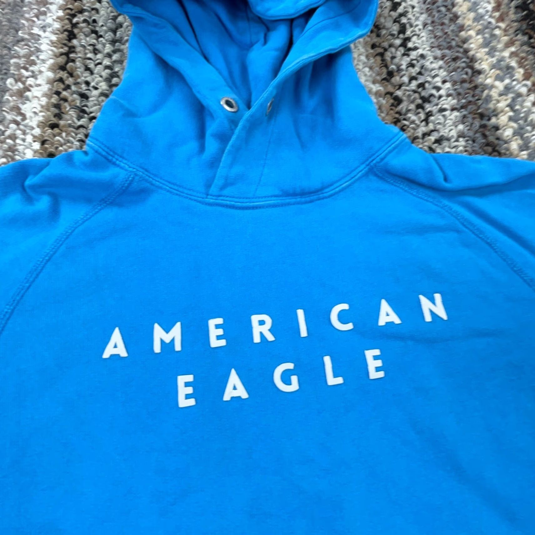 American Eagle Outfitters VINTAGE American Eagle Hoodie Men XS Blue Sweatshirt Sweater Spell Out Retro Adult AEO Size US XS / EU 42 / 0 - 4 Thumbnail