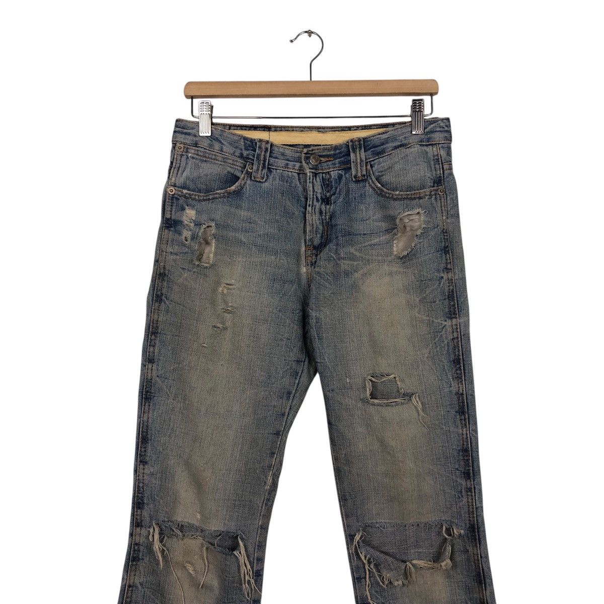 Japanese Brand Hysteric Glamour Vintage Distressed Straight Leg Denim Size 30" / US 8 / IT 44 - 5 Thumbnail
