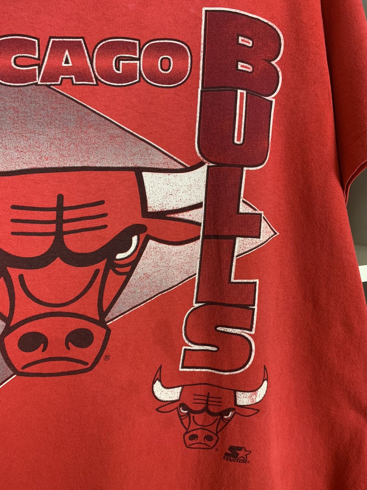 NBA × Starter × Vintage Vintage Chicago Bulls Starter Single Stitch Faded T-shirt Size US M / EU 48-50 / 2 - 12 Thumbnail