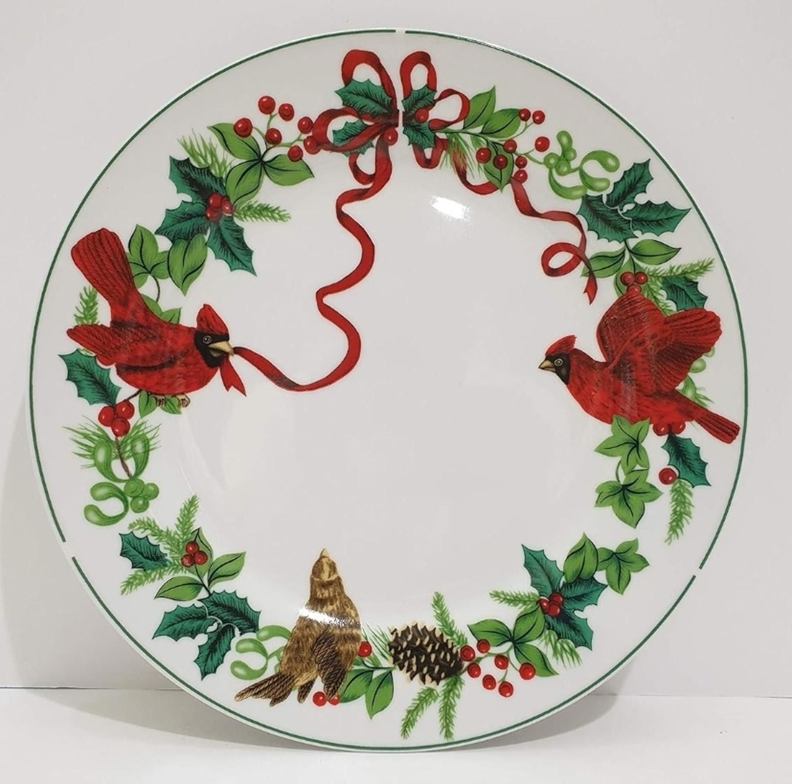 Designer Royal Norfolk Cardinal Christmas 10" Dinner Plate Size ONE SIZE - 1 Thumbnail