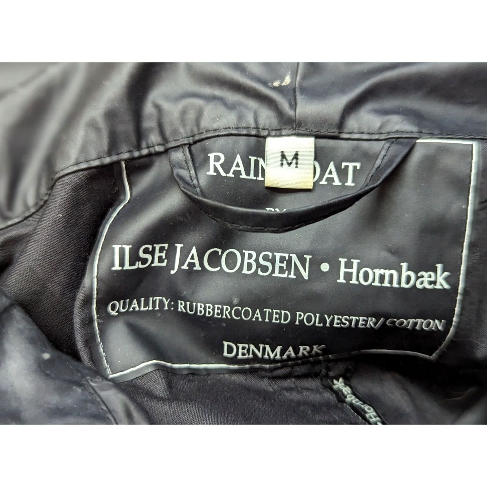 Ilse Jacobsen Ilse Jacobsen Hornbaek Womens Rain Coat Size M Black Hooded Full Zip Quick Dry Size M / US 6-8 / IT 42-44 - 4 Thumbnail