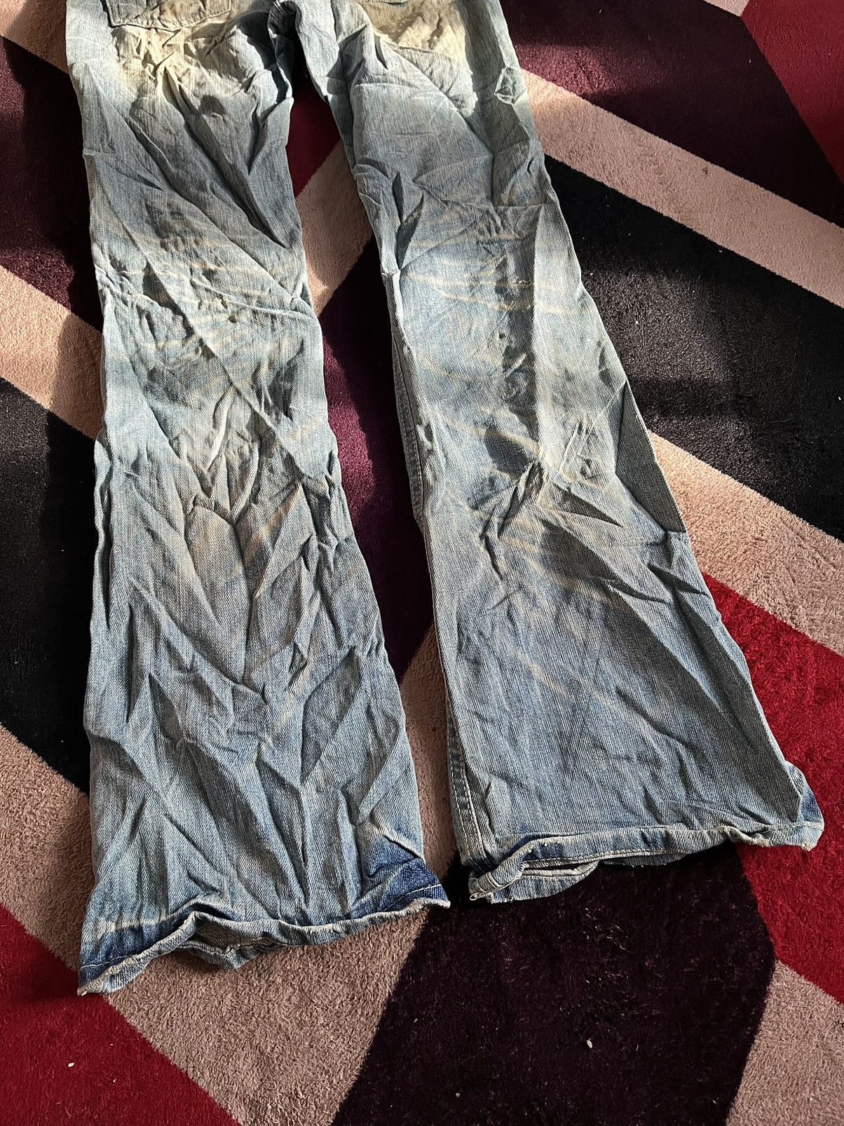 Japanese Brand IfSixWasNine Distressed flare Denim Style Slinky Size US 30 / EU 46 - 6 Thumbnail