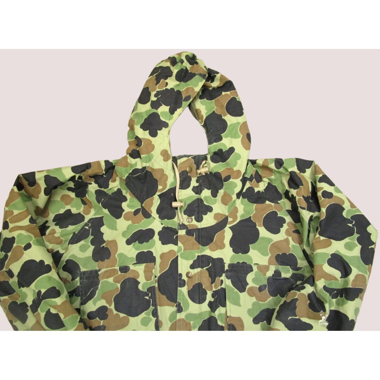 Skin Vintage Columbia Jacket Men Large Green Frog Skin Camo Gore Tex Hunting 70s USA Size US L / EU 52-54 / 3 - 1 Thumbnail