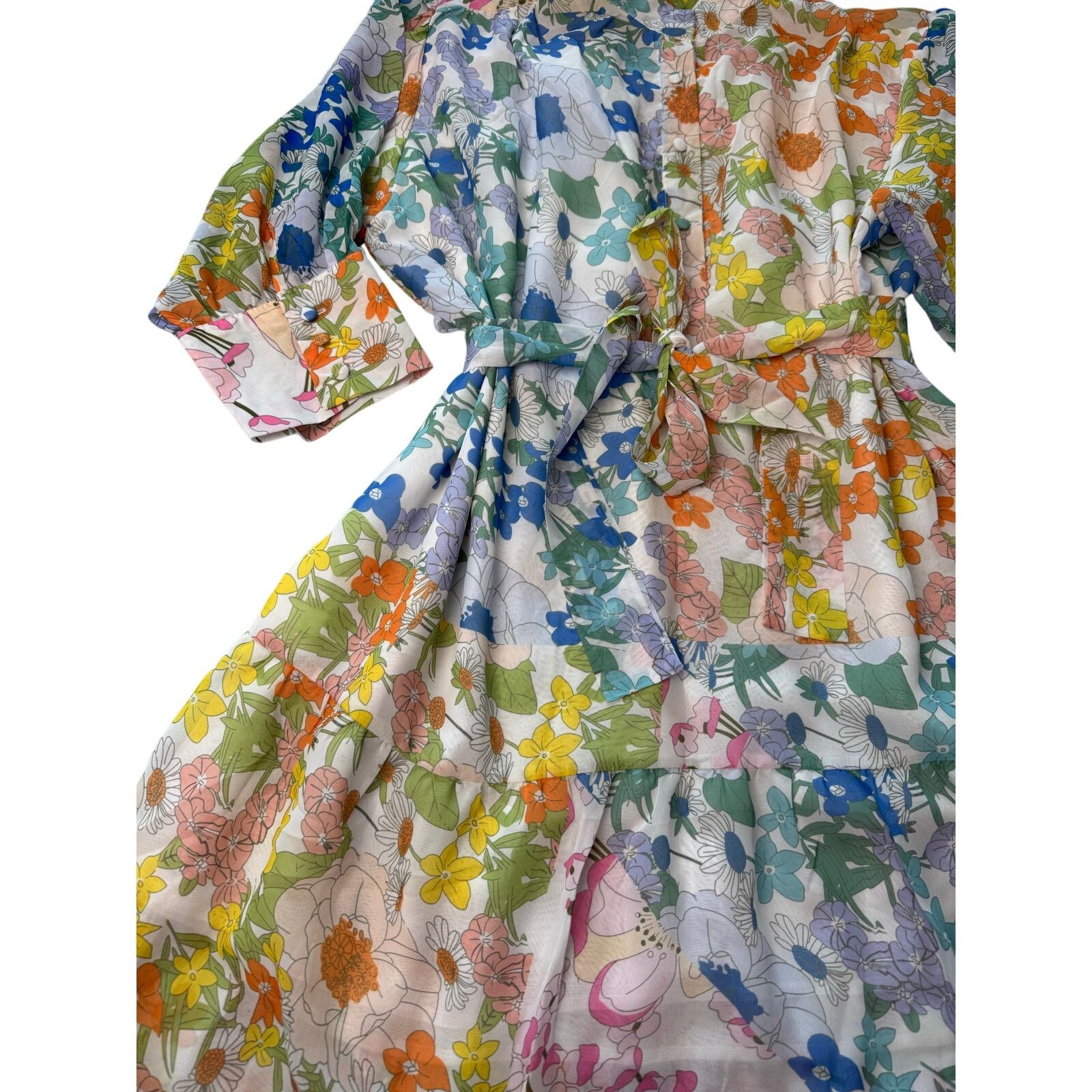Other BOHO Floral Dress Arthur Jane Claire Large Retro Hippie Size L / US 10 / IT 46 - 12 Thumbnail