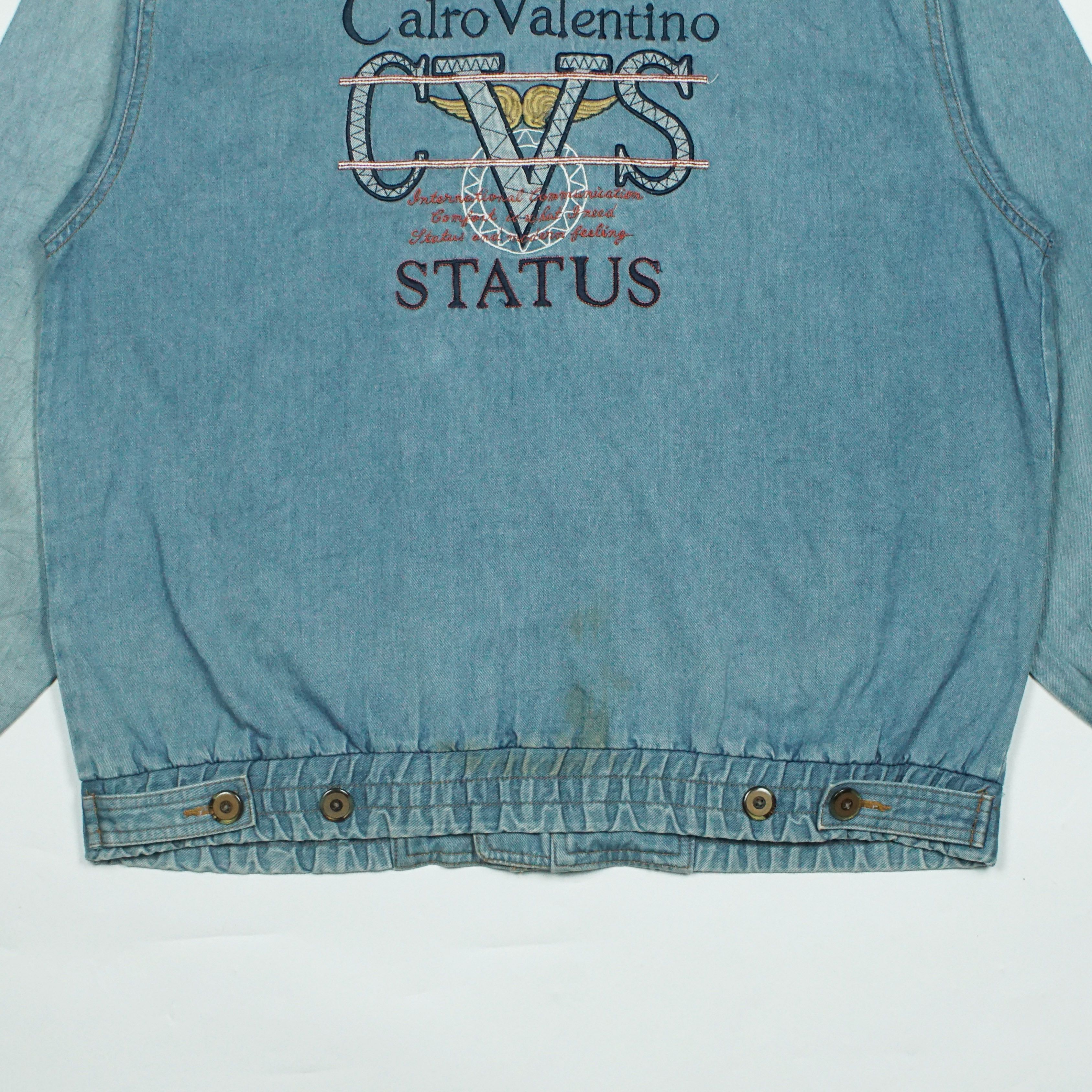 Giovanni Valentino *NoTariff 90s Calro Valentino Status Denim Jacket Size US L / EU 52-54 / 3 - 5 Thumbnail