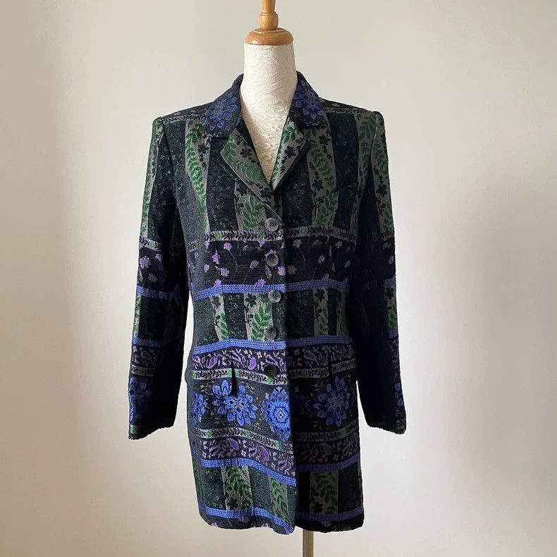 Kenzo KENZO Vintage patchwork long sleeve jacket Size XS / US 0-2 / IT 36-38 - 1 Thumbnail