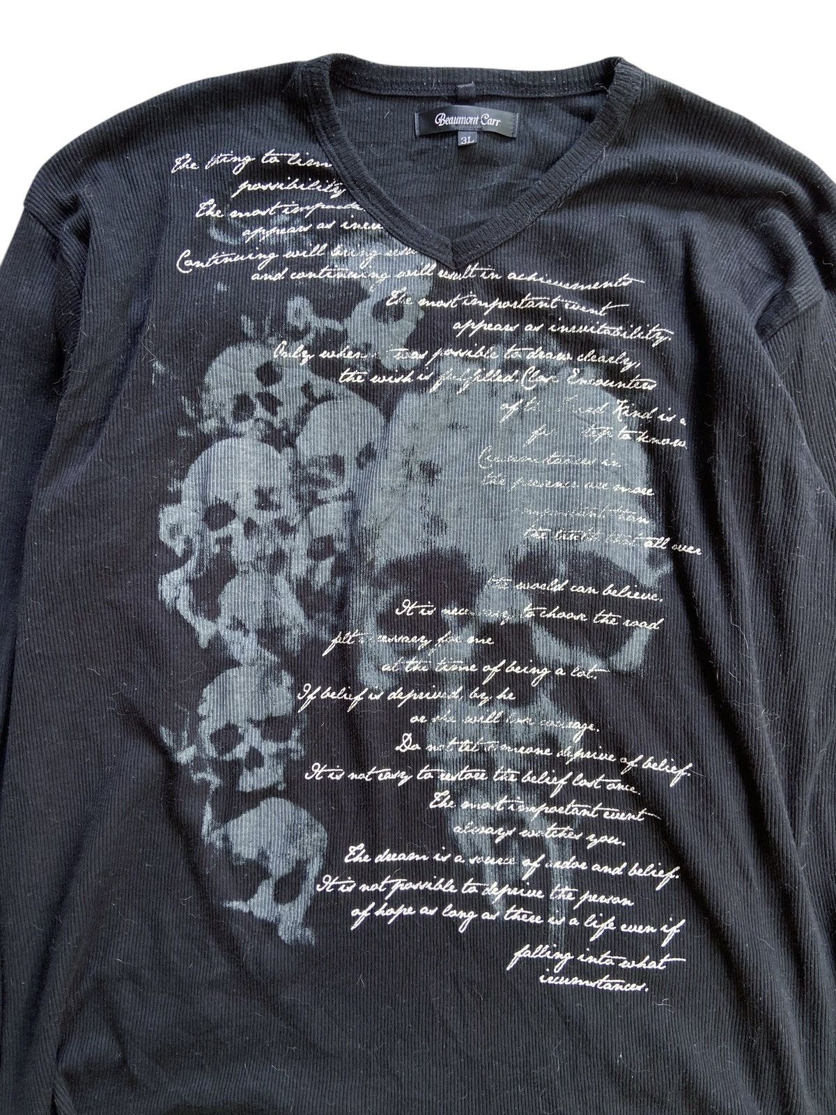 Japanese Brand BEAUMONT CARR GOTHIC POEM LONG SLEEVE Size US XL / EU 56 / 4 - 3 Thumbnail