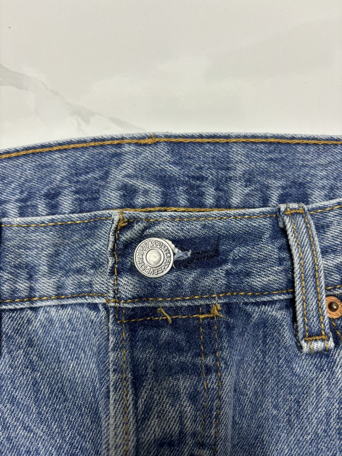 Levi's Vintage Levis 501 Y2K Acid Wash Distressed Denim Jeans Size US 34 / EU 50 - 10 Thumbnail
