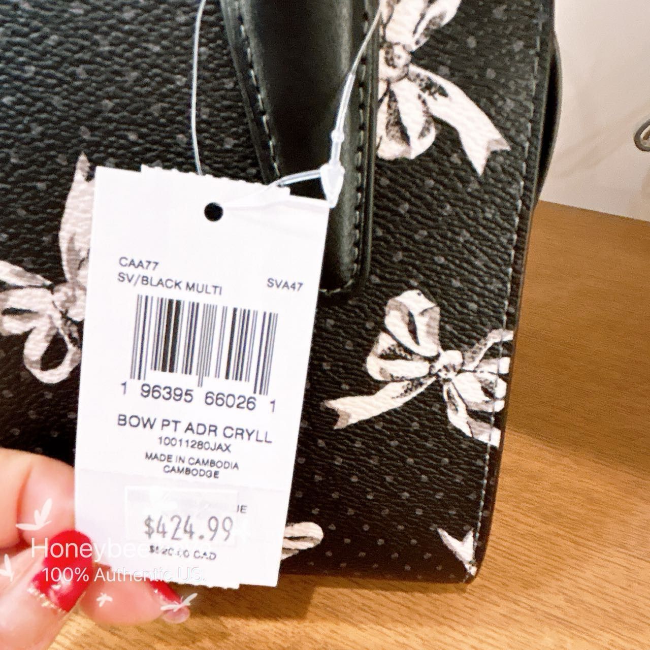 Coach Nwt Coach Andrea Carryall Bag With Bow Print CAA77 Size ONE SIZE - 6 Thumbnail