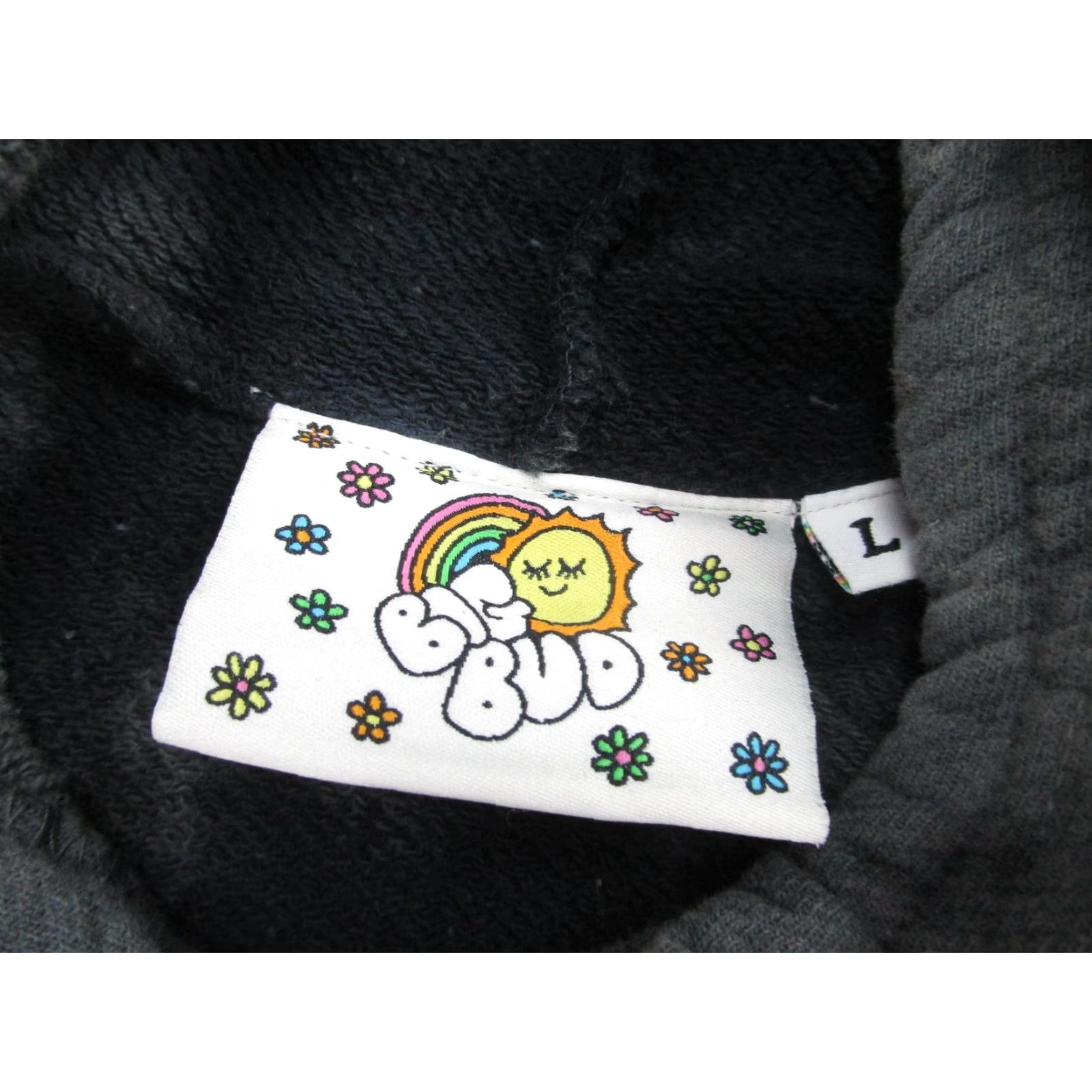 Vintage BIG BUD Hoodie Mens Large Gray Tie Dye Pullover Graphic Print Streetwear Size US L / EU 52-54 / 3 - 5 Thumbnail