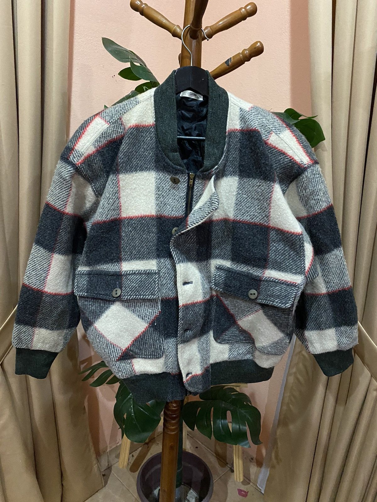 If Six Was Nine Lisburn Plaid Wool Bomber Jacket Vintage Urban Outdoor Style Size US M / EU 48-50 / 2 - 6 Thumbnail