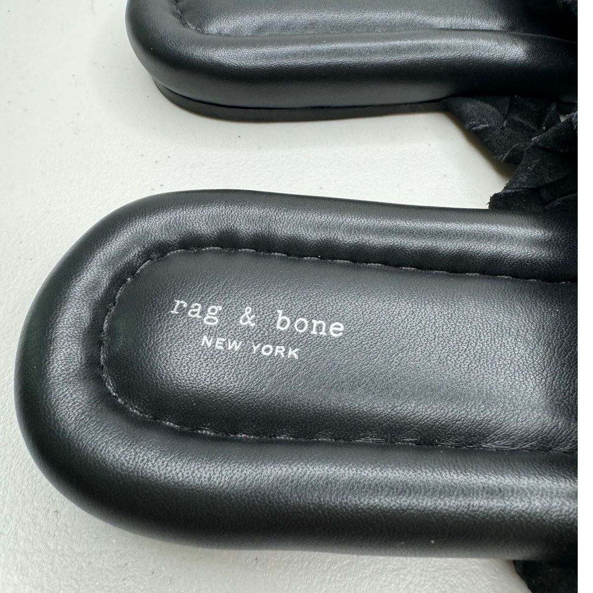 Rag & Bone NEW RAG & BONE Lewis Black Braided Suede Pointed Sandal Size US 7 / IT 37 - 3 Thumbnail