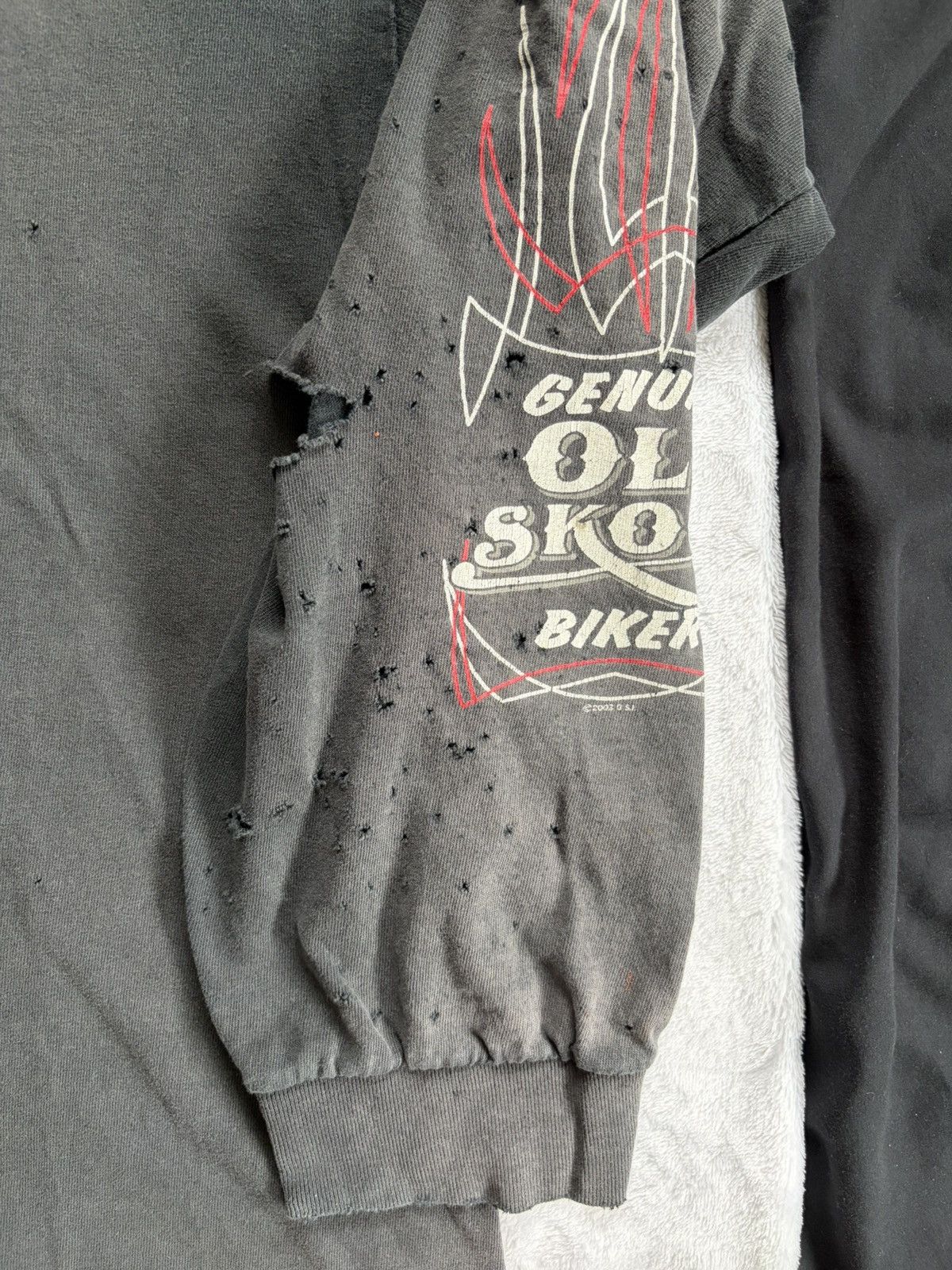 Harley Davidson 1990s Biker Long Sleeve Tee Size US XL / EU 56 / 4 - 4 Thumbnail