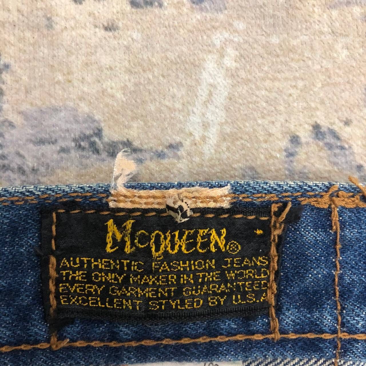 P863. VINTAGE TALON ZIPPER MCQUEEN JEANS