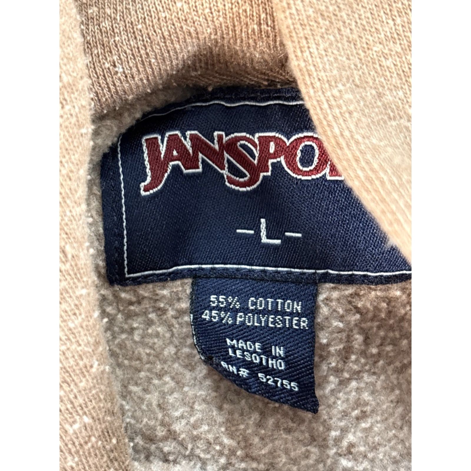 Jansport VINTAGE Jansport Hoodie Mens Large Pullover Brown Distressed Relaxed 90s Size US L / EU 52-54 / 3 - 4 Thumbnail