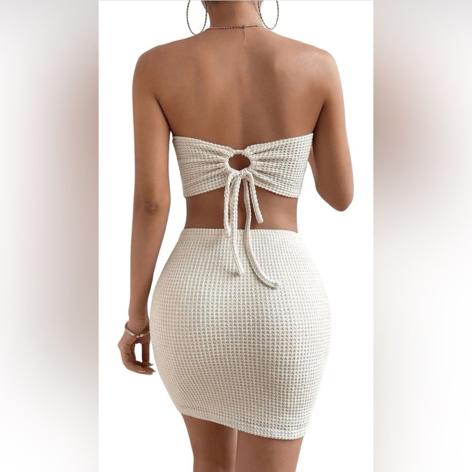 Other Cream Pencil Bodycon Skirt and Tube Top Matching set size S Size S / US 4 / IT 40 - 2 Thumbnail