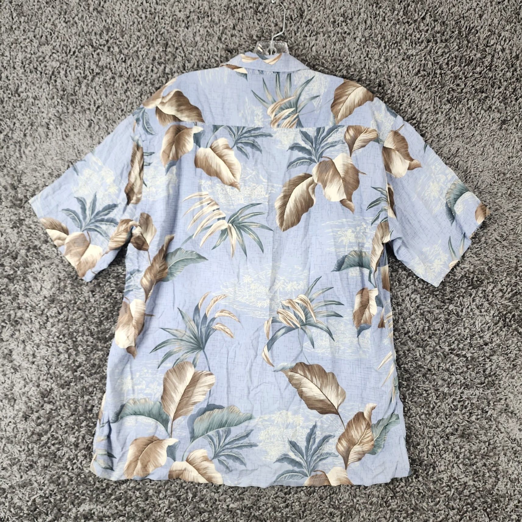 Pierre Cardin VINTAGE Pierre Cardin Hawaiian Floral Button-Up Shirt Adult Large Blue Mens Size US 33 - 6 Thumbnail
