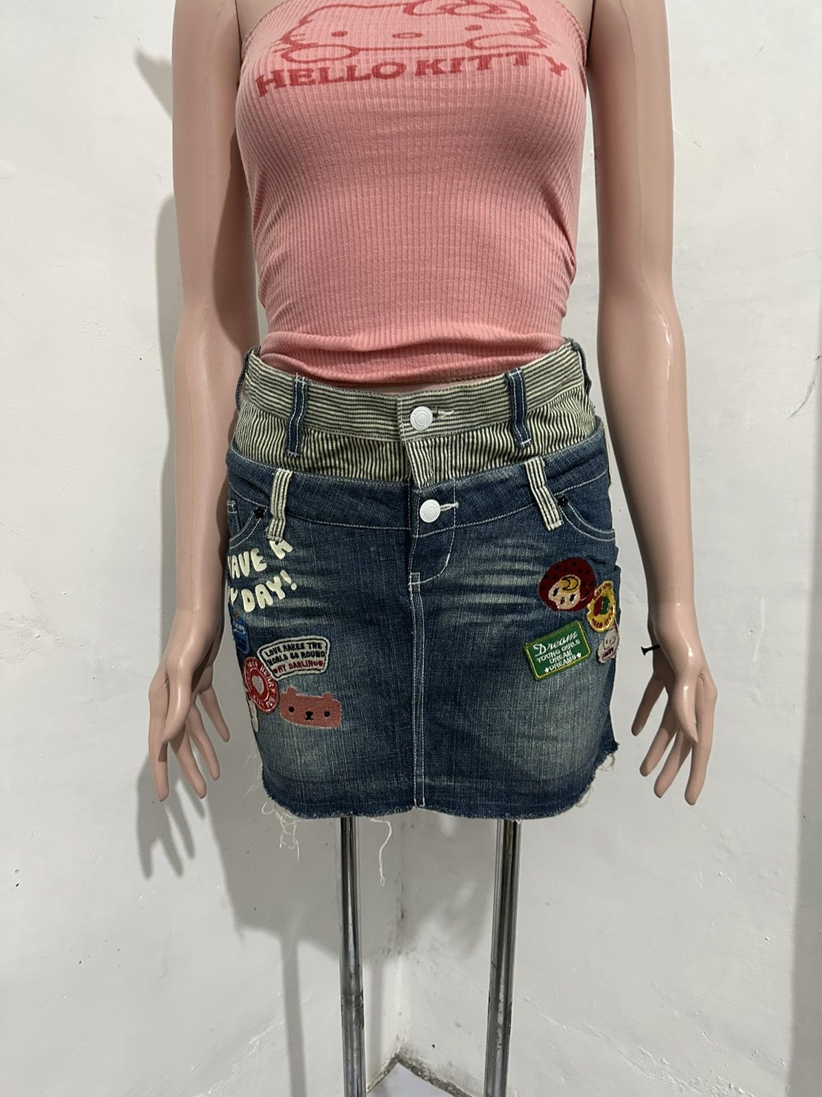 Japanese Brand Kuma no Eimy Chan Double Waist Style Skirt Size 27" / US 4 / IT 40 - 15 Thumbnail
