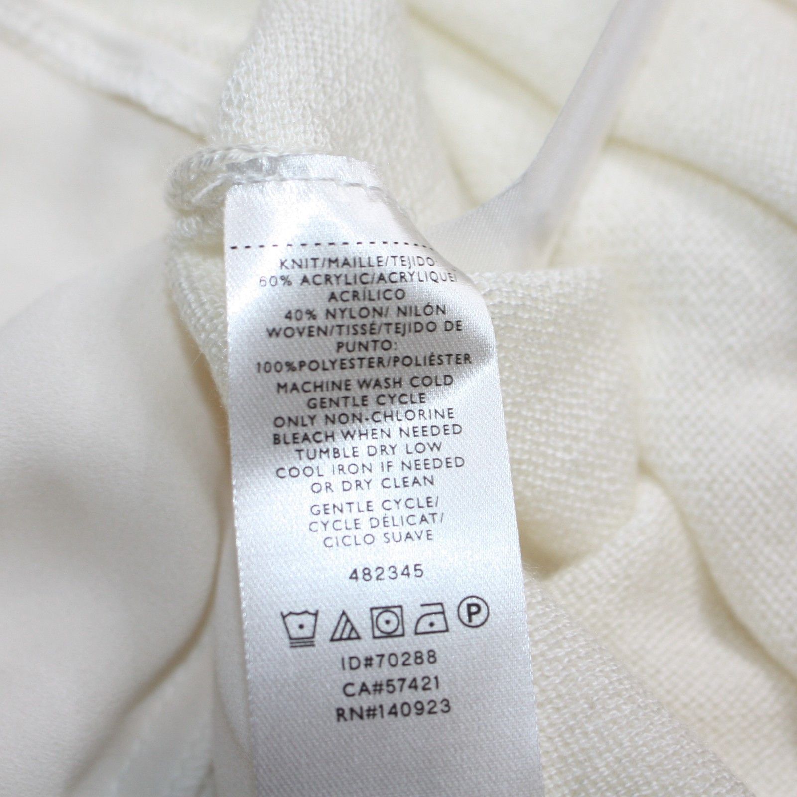 Loft Flounce Mixed Media Sweater Top in White Color NWT $64.90 Size M / US 6-8 / IT 42-44 - 7 Thumbnail